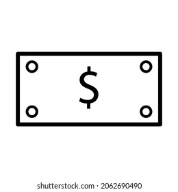 Dollar-Geldsymbol in trendigem Vektordesign 