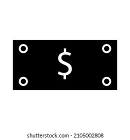 Dollar-Geldsymbol in trendiger Vektordesign-Illustration