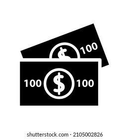 Dollar money icon in trendy vector design illustration