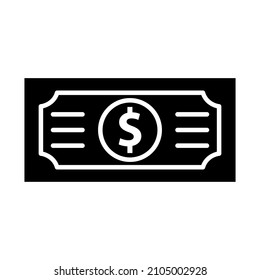 Dollar money icon in trendy vector design illustration
