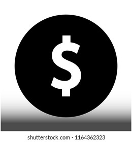 dollar money icon vector