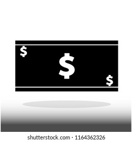 dollar money icon vector