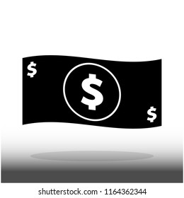 dollar money icon vector