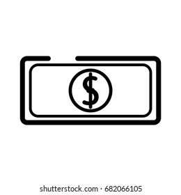 dollar money  icon vector 
