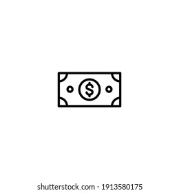 Dollar Money icon vector for computer, web and mobile app 