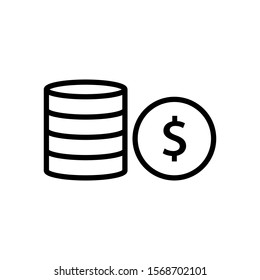 Dollar money icon vector design 