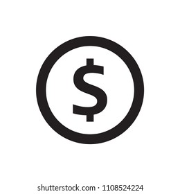 Dollar money icon vector illustration template design trendy