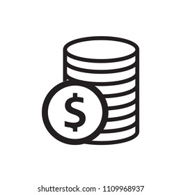 Dollar money icon vector illustration template design trendy