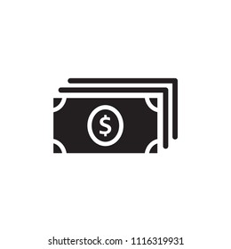 Dollar money icon vector illustration template design trendy