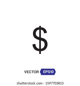 Dollar Money Icon Vector Illustration