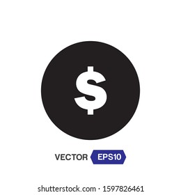 Dollar Money Icon Vector Illustration