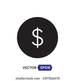 Dollar Money Icon Vector Illustration