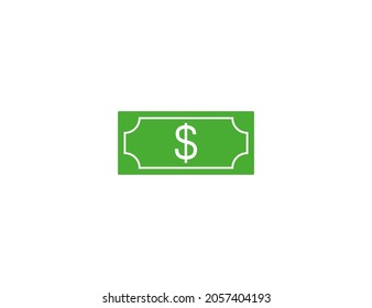 Dollar, money icon. Vector illustration. Flat design.