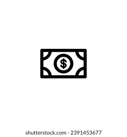 Dollar money icon vector illustration. outline icon for web, ui, and mobile apps