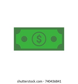 Dollar money icon. Vector illustration.