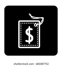 dollar money icon vector label