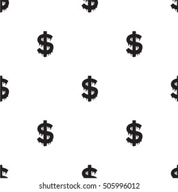 Dollar money icon Vector Seamless Pattern isolated wallpaper background White