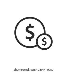 Dollar Money Icon Vector Template