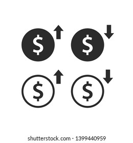 Dollar Money Icon Vector Template