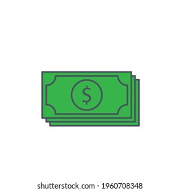 Dollar Money icon vector for web, computer and mobile app