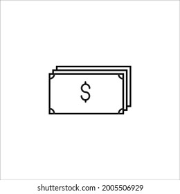 Dollar Money icon vector for web, computer and mobile app