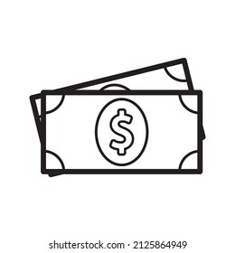 Dollar Money icon vector for web, computer and mobile app