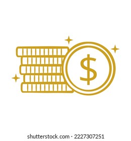 Dollar money illustration icon. Vector format design