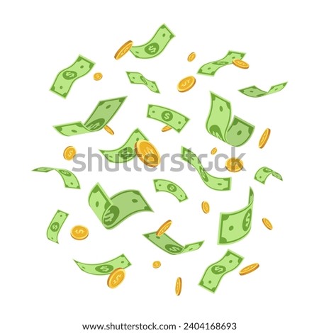 dollar money rain illustration vector