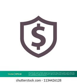 Dollar Money Shield Icon Vector Logo Template Illustration Design. Vector EPS 10.