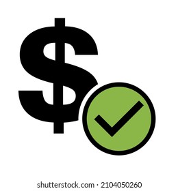 Dollar money symbol, business cash icon, save currency bank sign, vector illustration isolated background .