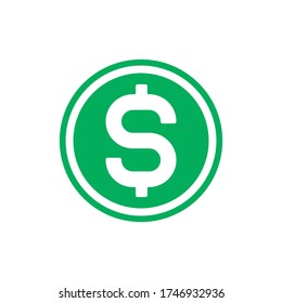 Dollar Money Symbol. Web Icon Logo Template Design Element.