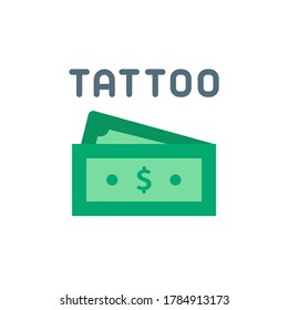 Dollar, money, tattoo icon. Simple color vector elements of tattooing icons for ui and ux, website or mobile application