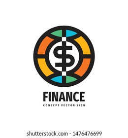Dollar money token - concept logo design. Finance success sign. Vector illustration. 