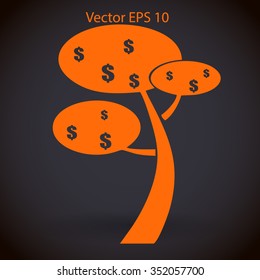 dollar money tree vector illustration