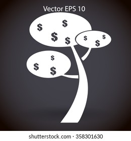 dollar money tree vector illustration