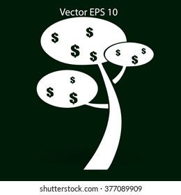 dollar money tree vector illustration