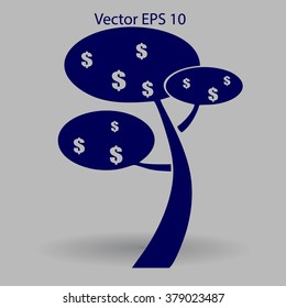dollar money tree vector illustration