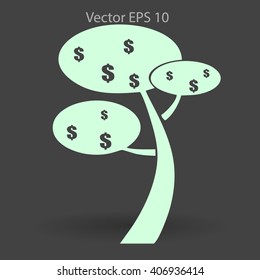 dollar money tree vector illustration
