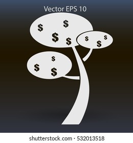 dollar money tree vector illustration