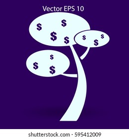 dollar money tree vector illustration