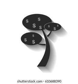 dollar money tree vector illustration