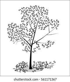 Dollar money tree vector image