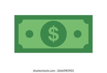 Dollar Geld USA Flat Vektorgrafik.