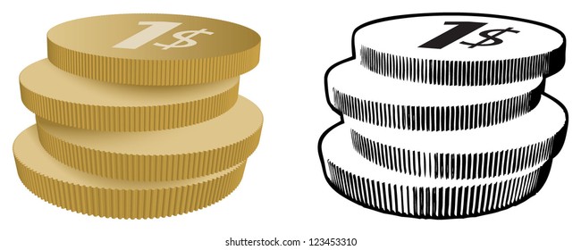 Dollar money, vector