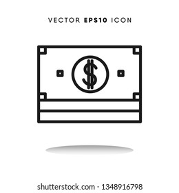 Dollar money vector icon