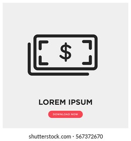 Dollar money vector icon