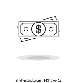 Dollar money vector icon. filled flat sign for mobile concept and web design. Money bill simple solid icon. Dollars sign icon. USD currency symbol. Money cash.