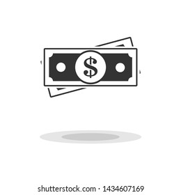 Dollar money vector icon. filled flat sign for mobile concept and web design. Money bill simple solid icon. Dollars sign icon. USD currency symbol. Money cash.