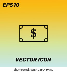 Dollar money vector icon illustration. Premium quality.