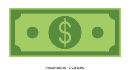 Ilustração do vetor de dinheiro dólar. Dólar Moeda da nota de cédula. dólar americano
